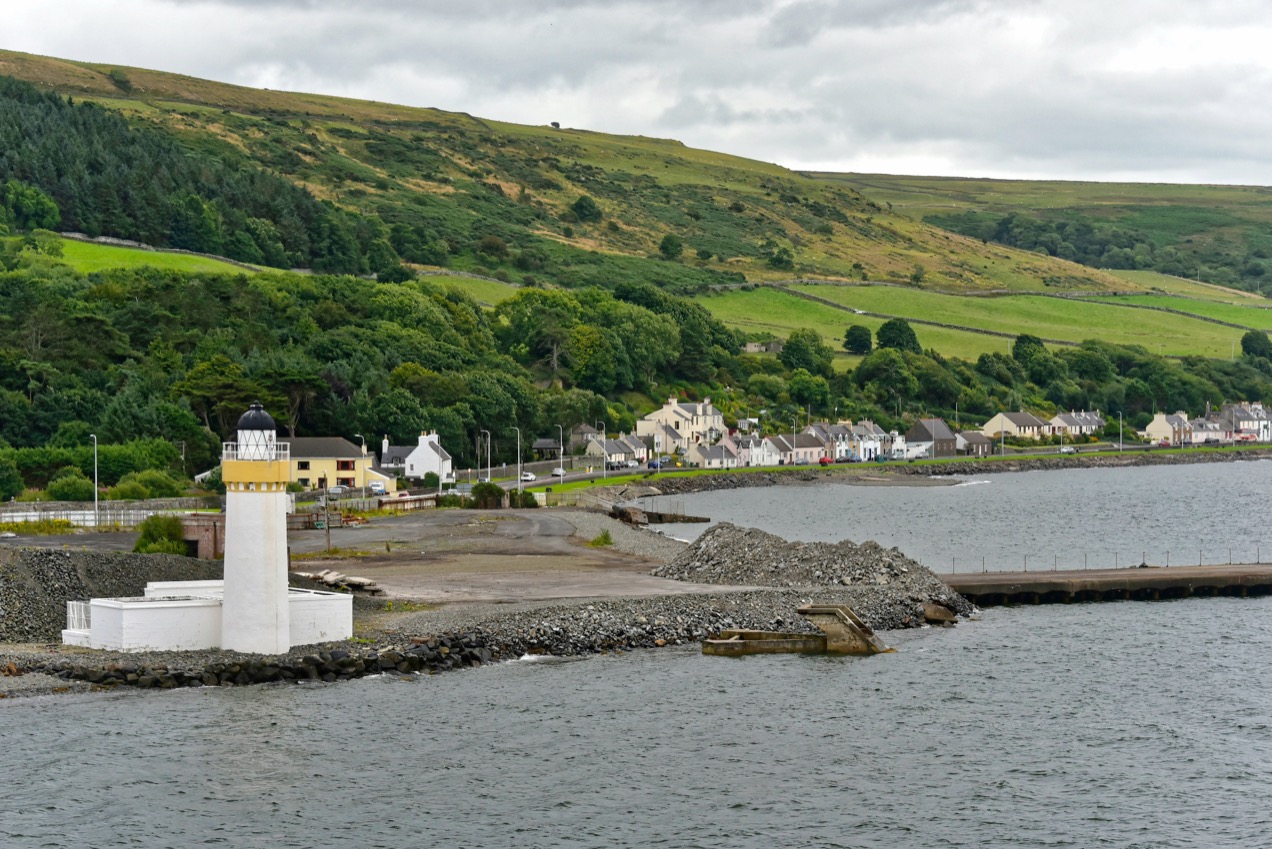 Leuchtturm am Hafen von Cairnryan